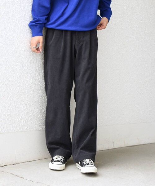 SHIPS any（シップス エニィ）の「〈手洗い可能〉SOLOTEX(R) コーデュロイ 2タック セミワイド イージーパンツ(セットアップ対応)◆（その他パンツ・メンズ・ブラウン/ブラック/オフホワイト/キャメル/チャコールグレー・X-LARGE/LARGE/MEDIUM/SMALL）」の20枚目の写真