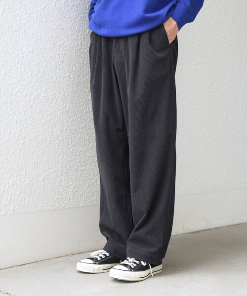 SHIPS any（シップス エニィ）の「〈手洗い可能〉SOLOTEX(R) コーデュロイ 2タック セミワイド イージーパンツ(セットアップ対応)◆（その他パンツ・メンズ・ブラウン/ブラック/オフホワイト/キャメル/チャコールグレー・X-LARGE/LARGE/MEDIUM/SMALL）」の21枚目の写真