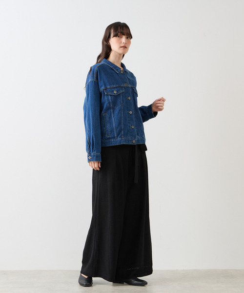 LOGEMENT DE CLAIRE（ロジュモンドクレール）の「テンセルコットンデニムジャケット（デニムジャケット・レディース・インディゴブルー/ワンウォッシュ/グレイッシュベージュ・FREE）」の10枚目の写真