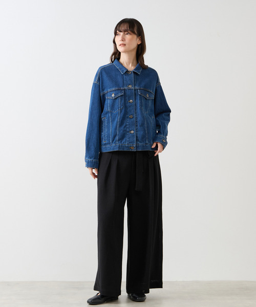 LOGEMENT DE CLAIRE（ロジュモンドクレール）の「テンセルコットンデニムジャケット（デニムジャケット・レディース・インディゴブルー/ワンウォッシュ/グレイッシュベージュ・FREE）」の11枚目の写真