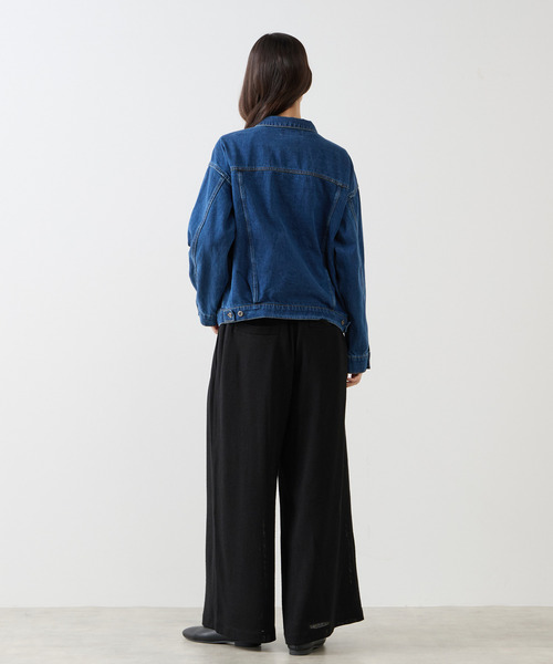 LOGEMENT DE CLAIRE（ロジュモンドクレール）の「テンセルコットンデニムジャケット（デニムジャケット・レディース・インディゴブルー/ワンウォッシュ/グレイッシュベージュ・FREE）」の14枚目の写真