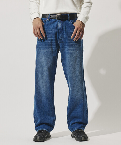 FREAK'S STORE(フリークスストア)の「限定展開 LOOSE FIT DENIM / ルーズフィット デニムパンツ(デニムパンツ・メンズ・ネイビー/ブラック/ブルー・LARGE/SMALL/MEDIUM)」の2枚目の写真