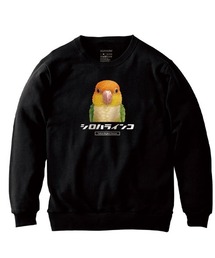 Moftique(モフティック) トレーナー スウェット 裏毛 シロハラインコ 鳥 アニマル プリント トップス レディース ユニセックス