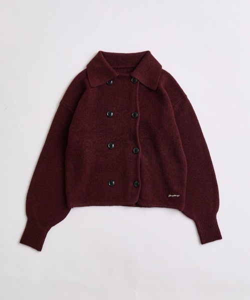 OLIVE des OLIVE(オリーブデオリーブ)の「ダブルボタンニット(ニット/セーター・レディース・ブラック/ボルドー/オフホワイト・FREE)」の5枚目の写真