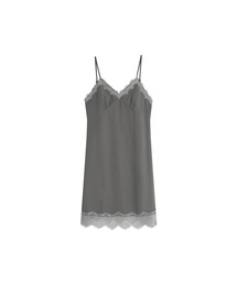 SIA8046 ヴィンテージレース スリップワンピース_Warm Gray