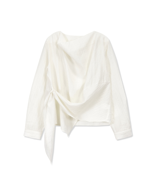 Yuje(ユジェ)の「COWL NECK BLOUSE 001 (3color)(シャツ/ブラウス・レディース・ホワイト/ブラック/ピンクベージュ・FREE)」の7枚目の写真