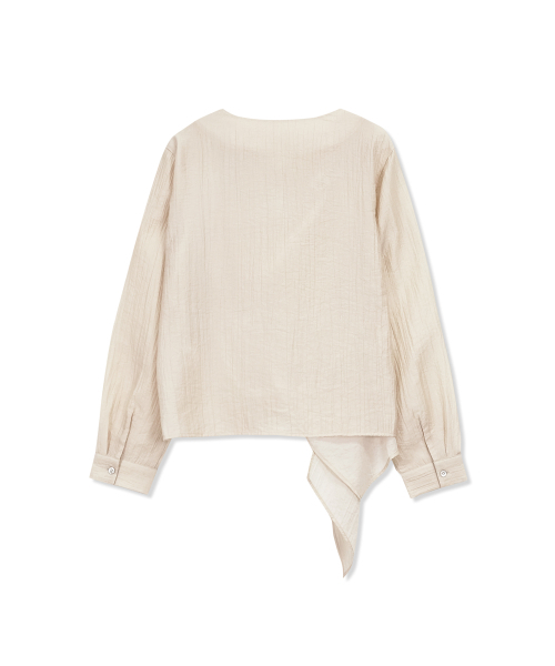 Yuje(ユジェ)の「COWL NECK BLOUSE 001 (3color)(シャツ/ブラウス・レディース・ホワイト/ブラック/ピンクベージュ・FREE)」の9枚目の写真