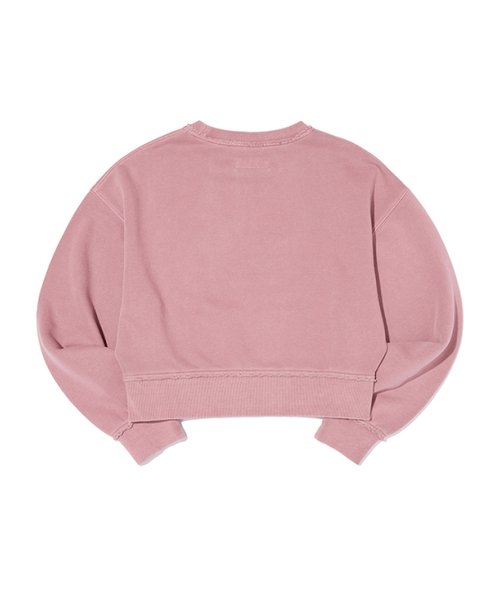 KIRSH（キルシー）の「ピグメントダイングアーチチェリークロップスウェットシャツ[ピンク]（スウェット・レディース・その他・1）」の3枚目の写真