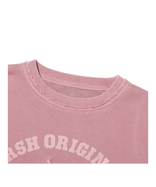 KIRSH（キルシー）の「ピグメントダイングアーチチェリークロップスウェットシャツ[ピンク]（スウェット・レディース・その他・1）」の4枚目の写真
