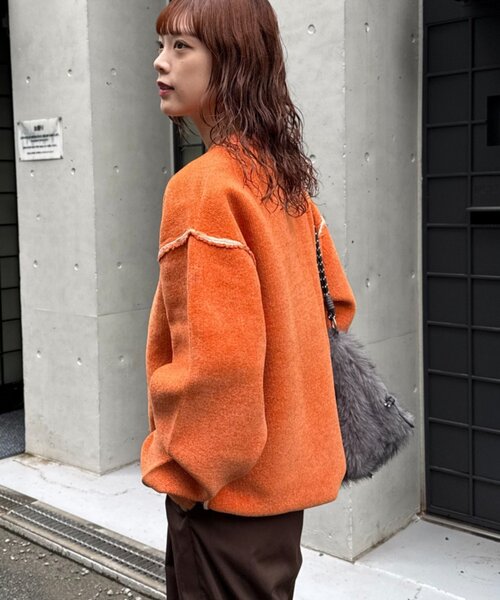 CIAOPANIC TYPY(チャオパニックティピー)の「【UNISEX】アウトリンキングモールニット/WEB限定カラーあり(ニット/セーター・メンズ・チャコールグレー/ブラウン/グレー/レッド/オフホワイト/ピンク/オレンジ・SMALL/MEDIUM/LARGE)」の20枚目の写真