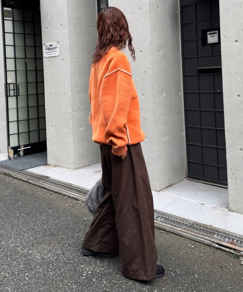 CIAOPANIC TYPY(チャオパニックティピー)の「【UNISEX】アウトリンキングモールニット/WEB限定カラーあり(ニット/セーター・メンズ・チャコールグレー/ブラウン/グレー/レッド/オフホワイト/ピンク/オレンジ・SMALL/MEDIUM/LARGE)」の22枚目の写真