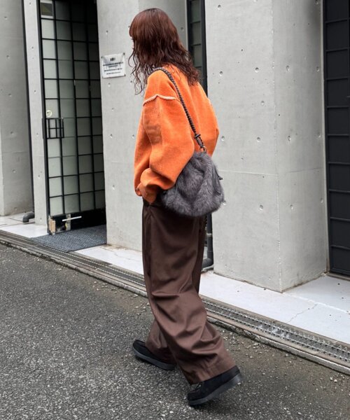 CIAOPANIC TYPY(チャオパニックティピー)の「【UNISEX】アウトリンキングモールニット/WEB限定カラーあり(ニット/セーター・メンズ・チャコールグレー/ブラウン/グレー/レッド/オフホワイト/ピンク/オレンジ・SMALL/MEDIUM/LARGE)」の11枚目の写真