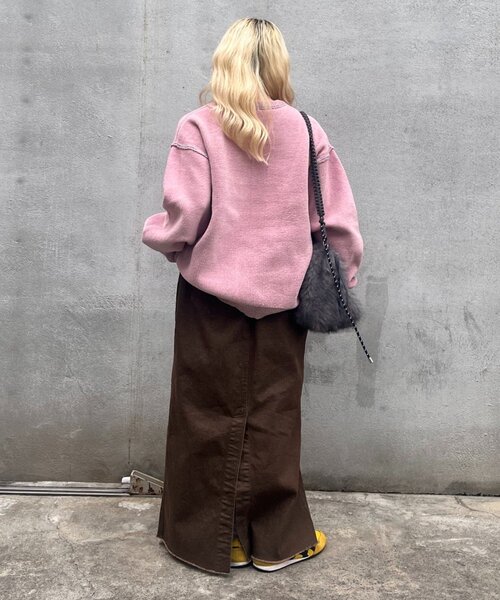 CIAOPANIC TYPY(チャオパニックティピー)の「【UNISEX】アウトリンキングモールニット/WEB限定カラーあり(ニット/セーター・メンズ・チャコールグレー/ブラウン/グレー/レッド/オフホワイト/ピンク/オレンジ・SMALL/MEDIUM/LARGE)」の9枚目の写真