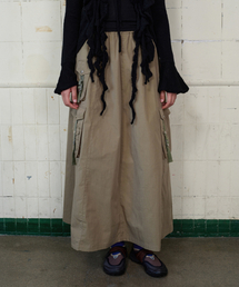 FLARED WORK SKIRT KHAKI