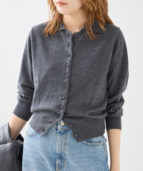 NOTHING WRITTEN カーディガン NOTHING WRITTEN/ナッシングリトゥン MUFFIN BUTTON CARDIGAN