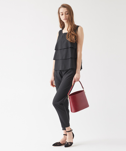 titivate（ティティベイト）の「3段ﾌﾘﾙｾｯﾄｱｯﾌﾟ（サロペット/オーバーオール・レディース・グレー/ブラック・L/M）」の2枚目の写真