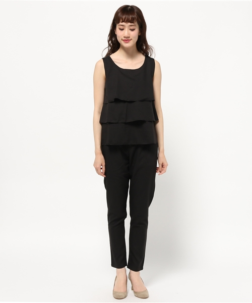 titivate（ティティベイト）の「3段ﾌﾘﾙｾｯﾄｱｯﾌﾟ（サロペット/オーバーオール・レディース・グレー/ブラック・L/M）」の11枚目の写真