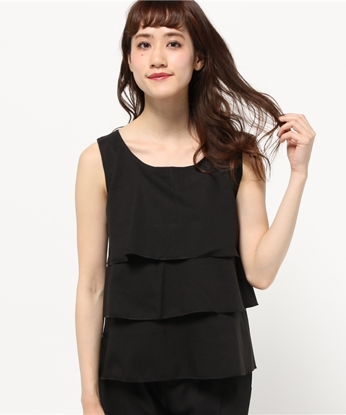 titivate（ティティベイト）の「3段ﾌﾘﾙｾｯﾄｱｯﾌﾟ（サロペット/オーバーオール・レディース・グレー/ブラック・L/M）」の14枚目の写真