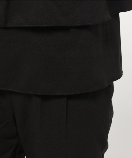 titivate（ティティベイト）の「3段ﾌﾘﾙｾｯﾄｱｯﾌﾟ（サロペット/オーバーオール・レディース・グレー/ブラック・L/M）」の8枚目の写真