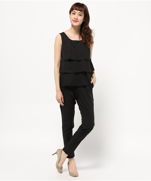 titivate（ティティベイト）の「3段ﾌﾘﾙｾｯﾄｱｯﾌﾟ（サロペット/オーバーオール・レディース・グレー/ブラック・L/M）」の21枚目の写真