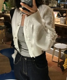 FAVORITO（ファヴォリート）の「クルーネックシングルブレストカーディガン（カーディガン/ボレロ）」