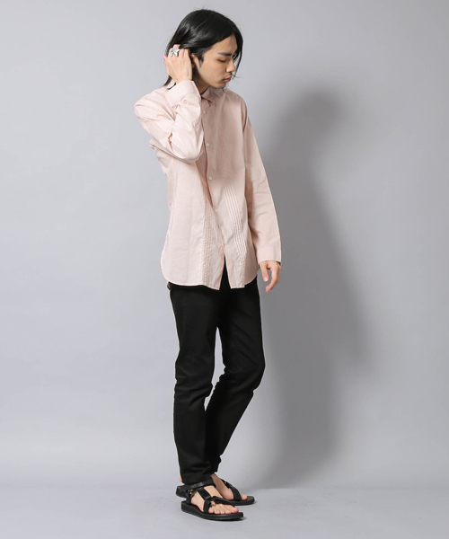 AMERICAN RAG CIE（アメリカンラグシー）の「AMERICAN RAG CIE ローンピンタックシャツ / 107-GTR-M161-SH051（シャツ/ブラウス・メンズ・ネイビー/ライトピンク・1/2）」の11枚目の写真