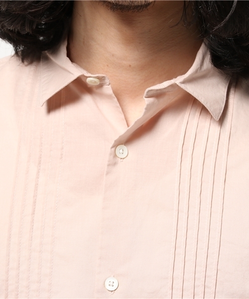 AMERICAN RAG CIE（アメリカンラグシー）の「AMERICAN RAG CIE ローンピンタックシャツ / 107-GTR-M161-SH051（シャツ/ブラウス・メンズ・ネイビー/ライトピンク・1/2）」の5枚目の写真