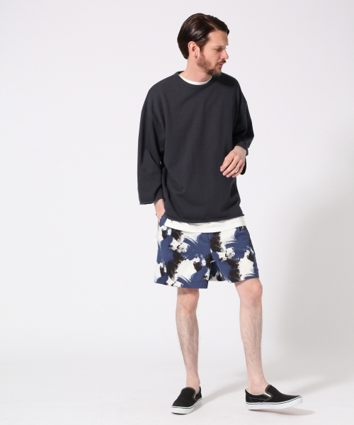 HARE（ハレ）の「ブラッシュアートショーツ(HARE)（その他パンツ・メンズ・ネイビー/イエロー・SMALL/MEDIUM）」の3枚目の写真