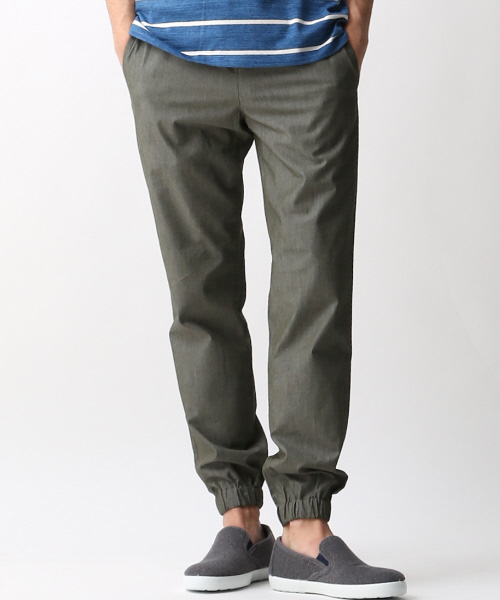 MYSELF ABAHOUSE(マイセルフアバハウス)の「シャンブレージョガーPT(その他パンツ・メンズ・カーキ/グレー/ネイビー・SMALL/LARGE/MEDIUM)」の3枚目の写真