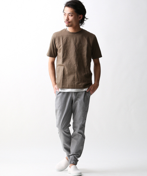 MYSELF ABAHOUSE(マイセルフアバハウス)の「シャンブレージョガーPT(その他パンツ・メンズ・カーキ/グレー/ネイビー・SMALL/LARGE/MEDIUM)」の14枚目の写真