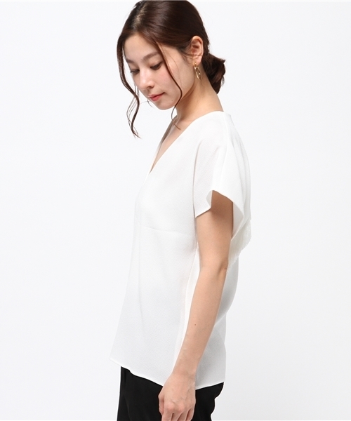 10 CROSBY DEREK LAM(テンクロスビーデレクラム)の「10CROSBY フリンジツキ F/S ブラウス◆(シャツ/ブラウス・レディース・ホワイト系その他・36/38)」の3枚目の写真