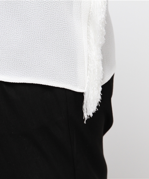 10 CROSBY DEREK LAM(テンクロスビーデレクラム)の「10CROSBY フリンジツキ F/S ブラウス◆(シャツ/ブラウス・レディース・ホワイト系その他・36/38)」の7枚目の写真