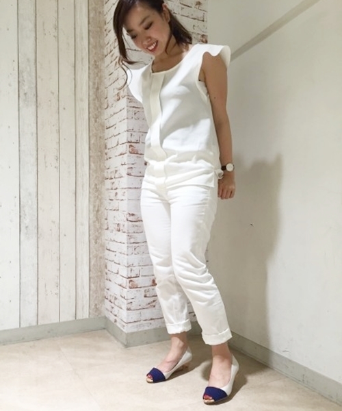 LE TALON(ルタロン)の「4cmハイショクオープントゥウエッジ◆(パンプス・レディース・ネイビー/ゴールド/ピンク・36/37/37.5/36.5/35.5)」の12枚目の写真