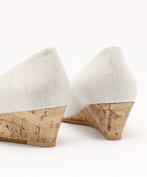 LE TALON(ルタロン)の「4cmハイショクオープントゥウエッジ◆(パンプス・レディース・ネイビー/ゴールド/ピンク・36/37/37.5/36.5/35.5)」の6枚目の写真