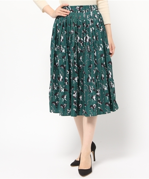 merlot plus（メルロープリュス）の「マダガスカル柄スカート8777（スカート・レディース・オレンジ/グリーン・FREE）」の8枚目の写真