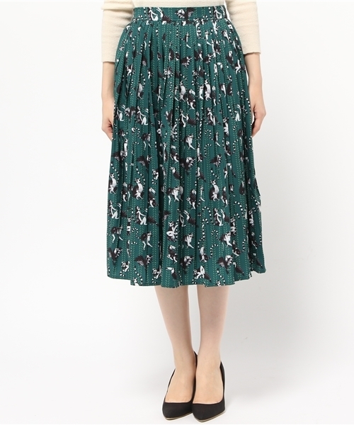 merlot plus（メルロープリュス）の「マダガスカル柄スカート8777（スカート・レディース・オレンジ/グリーン・FREE）」の4枚目の写真