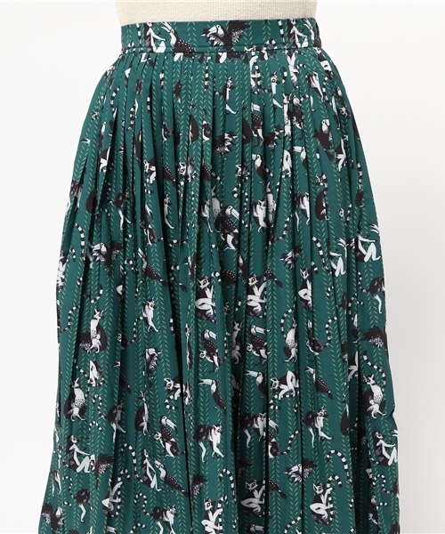 merlot plus（メルロープリュス）の「マダガスカル柄スカート8777（スカート・レディース・オレンジ/グリーン・FREE）」の7枚目の写真