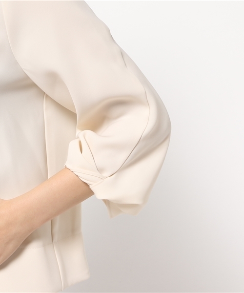 Droite lautreamont(ドロワットロートレアモン)の「袖ネジリサテンブラウス(シャツ/ブラウス・レディース・ライトカーキ/ピンク/オフホワイト・M)」の12枚目の写真