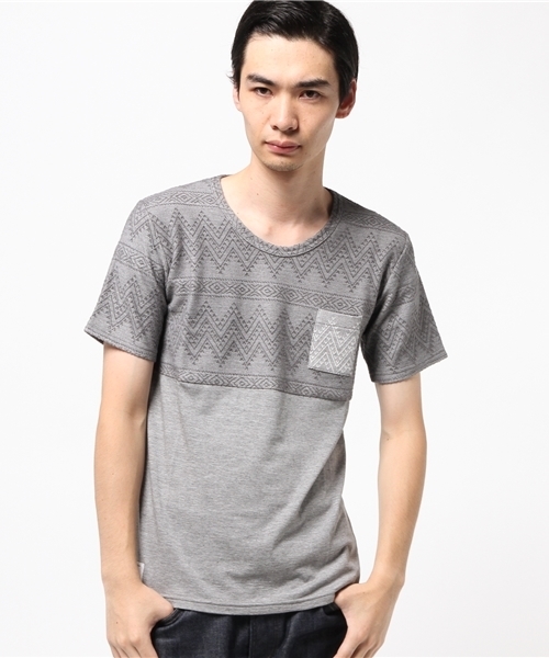 ジャカードレーヨン ツートーン TEE ジャカードレーヨン ツートーン TEE