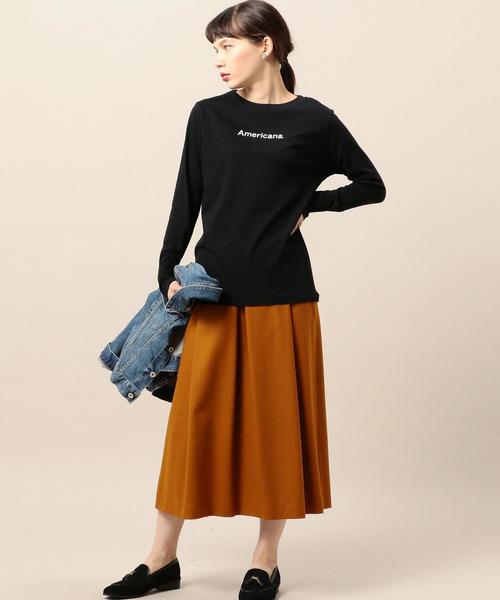 AMERICANA(アメリカーナ)の「<Americana(アメリカーナ)>ベーシック ロゴカットソー:◆(Tシャツ/カットソー・レディース・ブラック/ライトグレー/ブラウン・MEDIUM)」の10枚目の写真