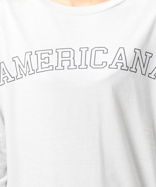 AMERICANA(アメリカーナ)の「<Americana(アメリカーナ)>ベーシック ロゴカットソー:◆(Tシャツ/カットソー・レディース・ブラック/ライトグレー/ブラウン・MEDIUM)」の7枚目の写真
