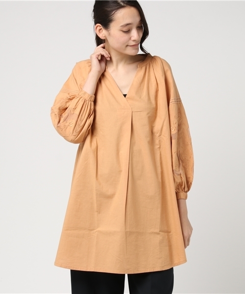 LBC（エルビーシー）の「袖刺繍ワンピース（ワンピース・レディース・オフホワイト/オレンジ/ブラック・L/M/LARGE/MEDIUM）」の15枚目の写真