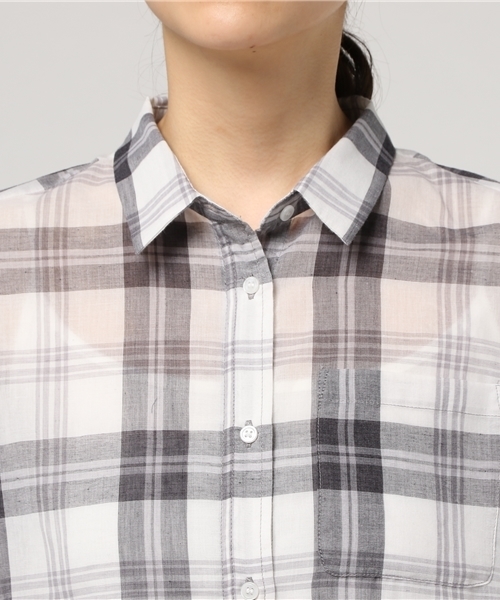 LBC（エルビーシー）の「チェックワンピース         （シャツワンピース・レディース・ブルー/ブラック・LARGE/MEDIUM）」の7枚目の写真