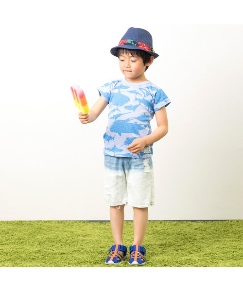 F.O.KIDS（エフオーキッズ）の「グランジデニムハーフパンツ 5分丈（デニムパンツ・キッズ・サックスブルー/ブルー・100/120/95/80/90/110/140/130）」の14枚目の写真