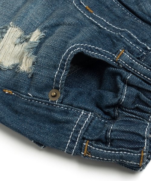 F.O.KIDS（エフオーキッズ）の「グランジデニムハーフパンツ 5分丈（デニムパンツ・キッズ・サックスブルー/ブルー・100/120/95/80/90/110/140/130）」の16枚目の写真