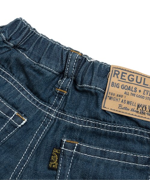 F.O.KIDS（エフオーキッズ）の「グランジデニムハーフパンツ 5分丈（デニムパンツ・キッズ・サックスブルー/ブルー・100/120/95/80/90/110/140/130）」の9枚目の写真