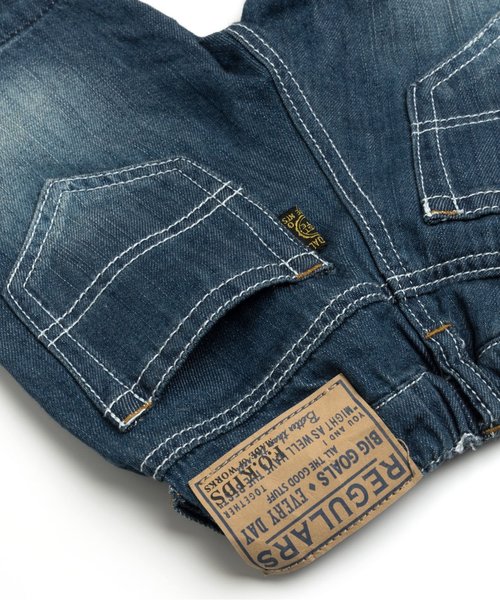 F.O.KIDS（エフオーキッズ）の「グランジデニムハーフパンツ 5分丈（デニムパンツ・キッズ・サックスブルー/ブルー・100/120/95/80/90/110/140/130）」の11枚目の写真