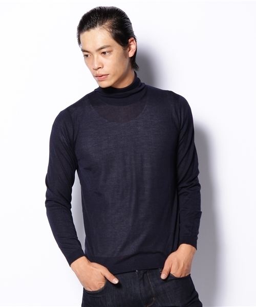 BRILLA per il gusto（ブリッラペルイルグースト）の「VERTO / カシミア×シルク タートルネック（ニット/セーター・メンズ・ライトグレー/ブラック/ブラウン系その他/ブラウン/レッド/ネイビー・42/44/46/48/50/52）」の5枚目の写真