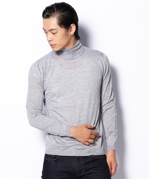BRILLA per il gusto（ブリッラペルイルグースト）の「VERTO / カシミア×シルク タートルネック（ニット/セーター・メンズ・ライトグレー/ブラック/ブラウン系その他/ブラウン/レッド/ネイビー・42/44/46/48/50/52）」の3枚目の写真