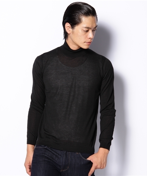 BRILLA per il gusto（ブリッラペルイルグースト）の「VERTO / カシミア×シルク タートルネック（ニット/セーター・メンズ・ライトグレー/ブラック/ブラウン系その他/ブラウン/レッド/ネイビー・42/44/46/48/50/52）」の2枚目の写真